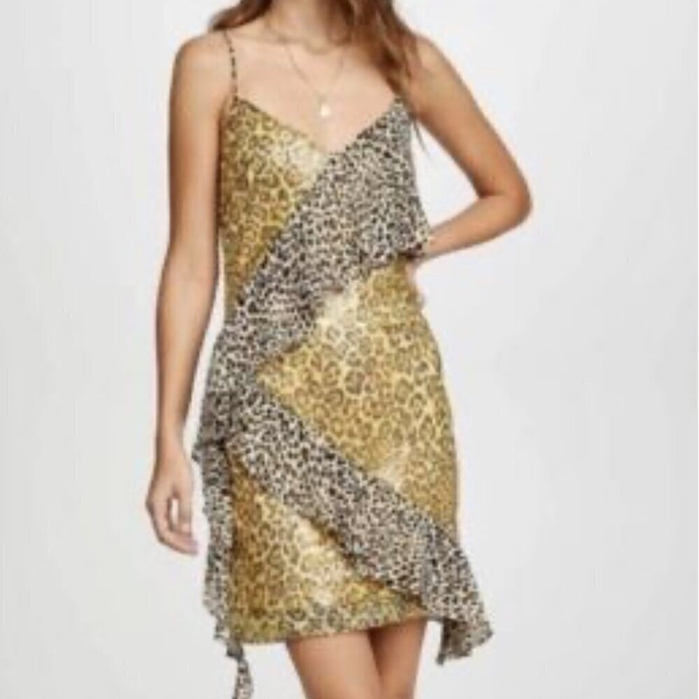 NWT Endless Rose Spangle Leopard Pattern Dress, Size Medium